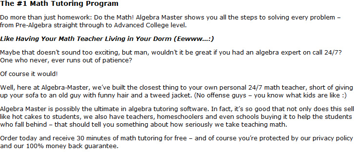 Algebra Master